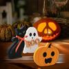 3PCS Spirit Pumpkin Cats Table Sign Wooden Ornaments Halloween Home Tabletop Decoration Festival Parties Supplies