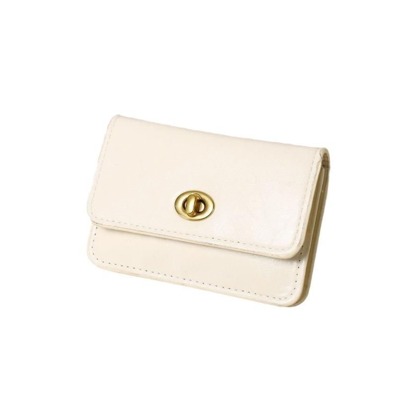 New Solid Color Women Wallet Multi Layer Card Slot Purse Card Holder Photo Coin Storage Organizer Fashion Leather Bag