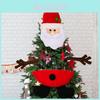 Creative Christmas Tree Topper Figurines Featuring Santa Snowman And Reindeer Designs
