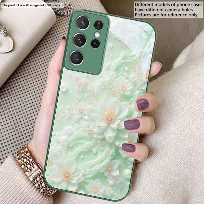 

Красивые белые цветы Для Samsung S26 S22 S8 S9 S10 S20 Ultra S21 Pro S22 Plus S23 FE S24Ultra S25 Edge S24+ Стеклянный чехол для телефона Galaxy S26