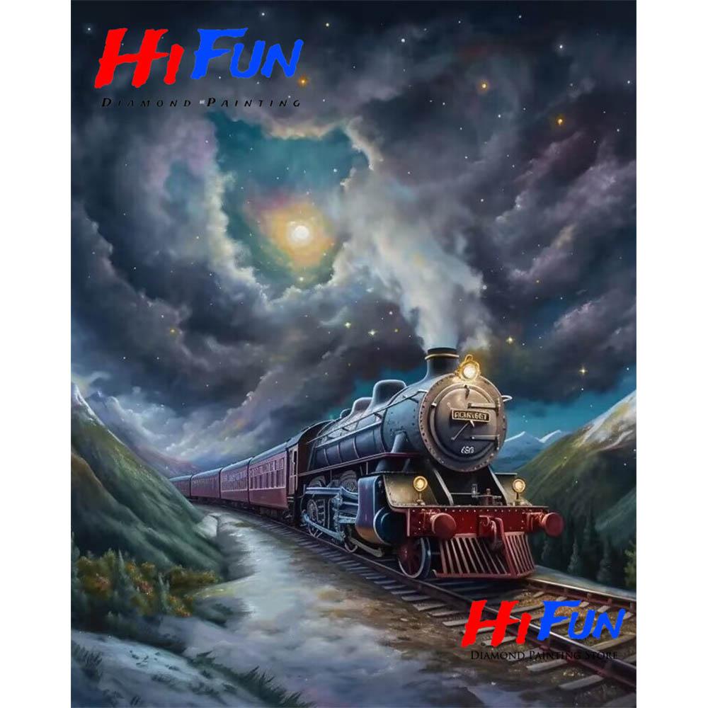 Steam Railway Diamond Painting Harris Express Train Poster for Children's Kid Room DIY Decor Mosaic Embroidery Cute Gifts 2026