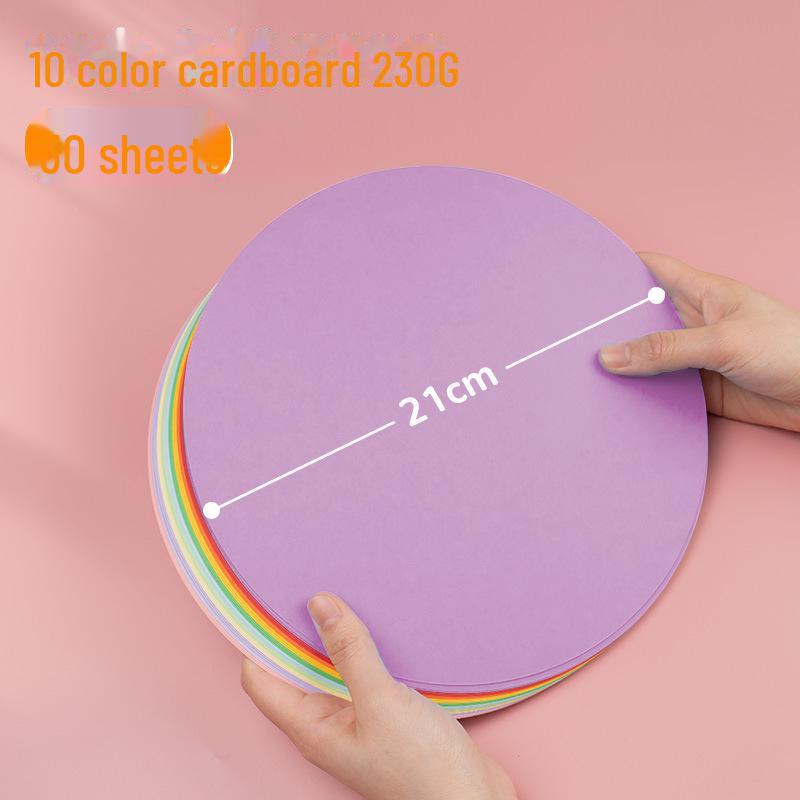 Hârtie Artizanală Rotundă Kraft Yuanhao pentru Pictură - Alb & Negru, 25/29cm