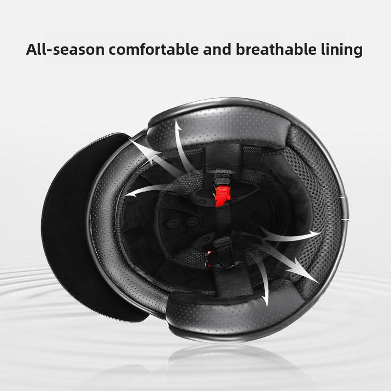 BYB/701M3C 3C Certified Motorcycle Helmet for Electric Vehicles Retro Vintage Design All-Season Unisex Sizes M-XXL