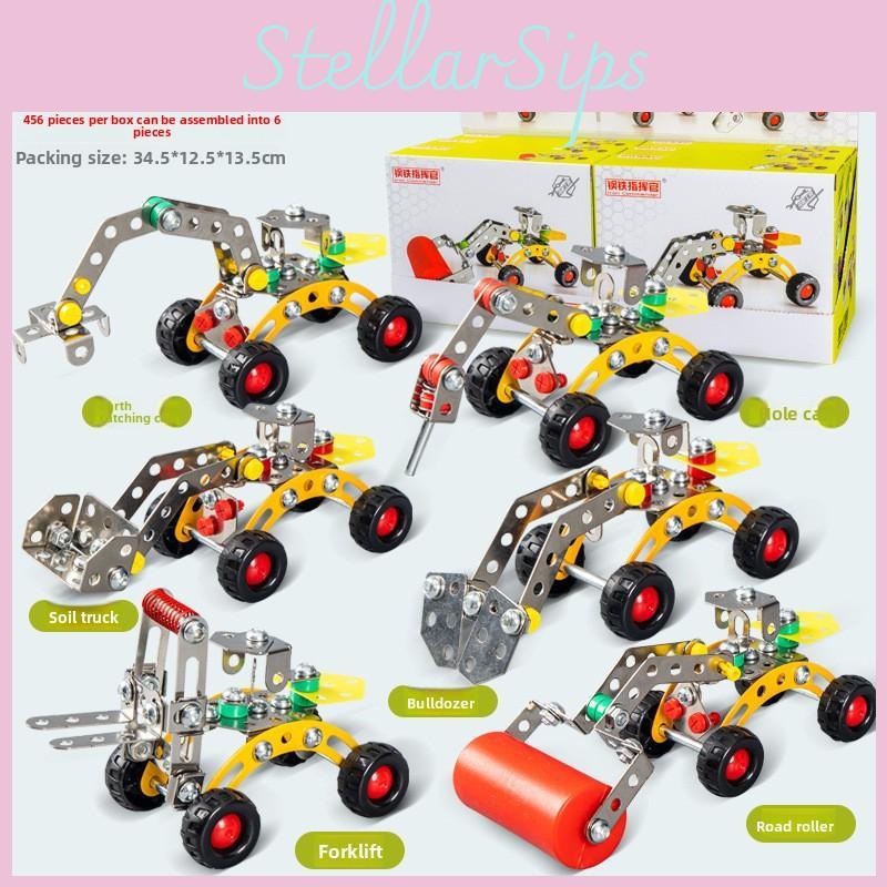 Alloy Construction Toy Kit For Kid With Diy Engineering Model Building Playset For Children