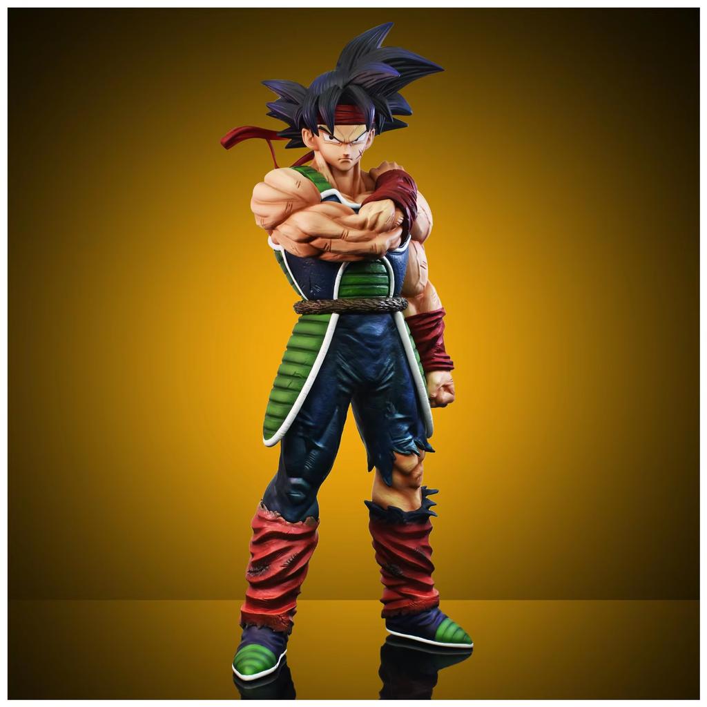24cm/9.4in Anime Dragon Ball Character Badak Model Collection Statue Ornament Toy Gift Z Round Sensory Durable Elastic Compression Bouncy
