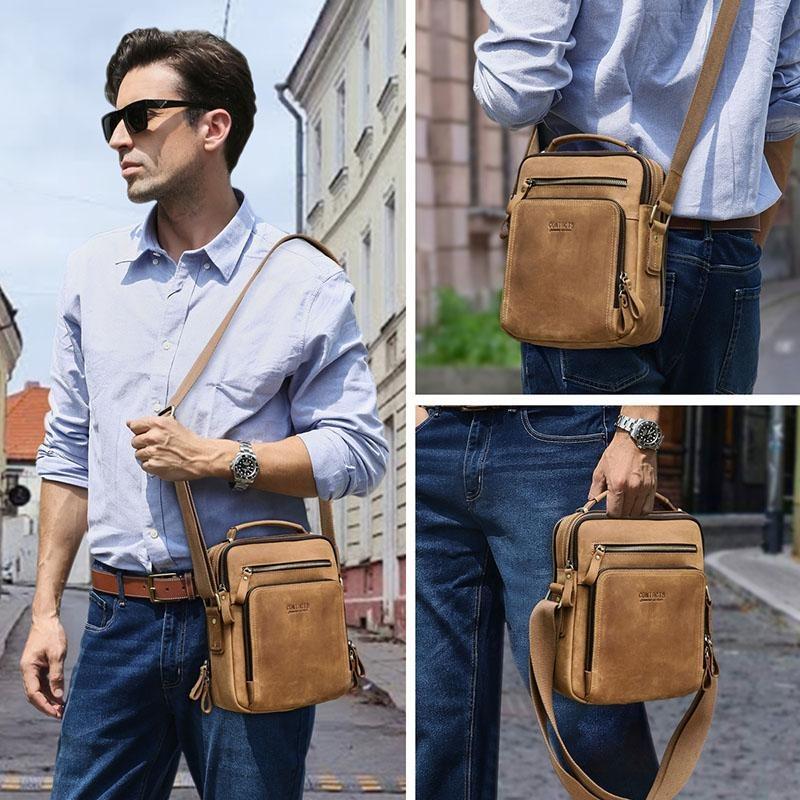 Genuine Leather Messenger Bags Men's Shoulder Bag