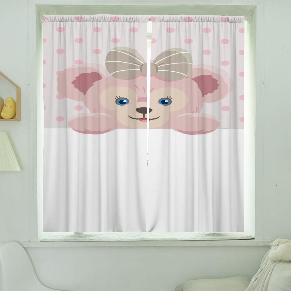 Set Of 2 Window Kitchen Curtains Living Room Door Curtain Shirley Mei Bedroom Decoration Partition Darkening For Area Made Polyester