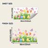Easter Decorative Eggs Tulip Plant Wall Sticker Removable Eco Friendly PVC Waterproof Self Adhesive Window Sticker For Home Balcony Glass Decor