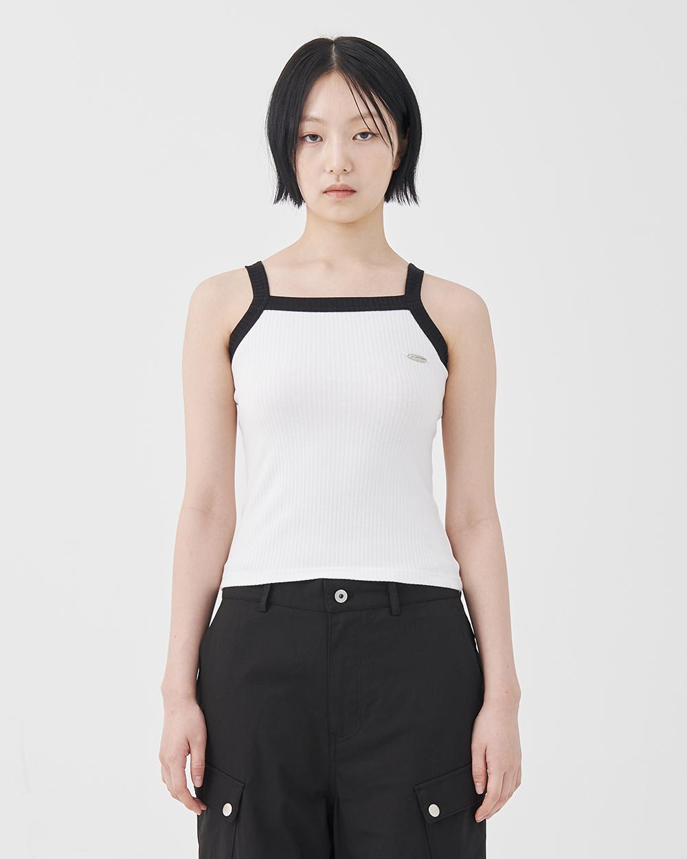 Fdr Essential Ringer Sleeveless White/Black Free