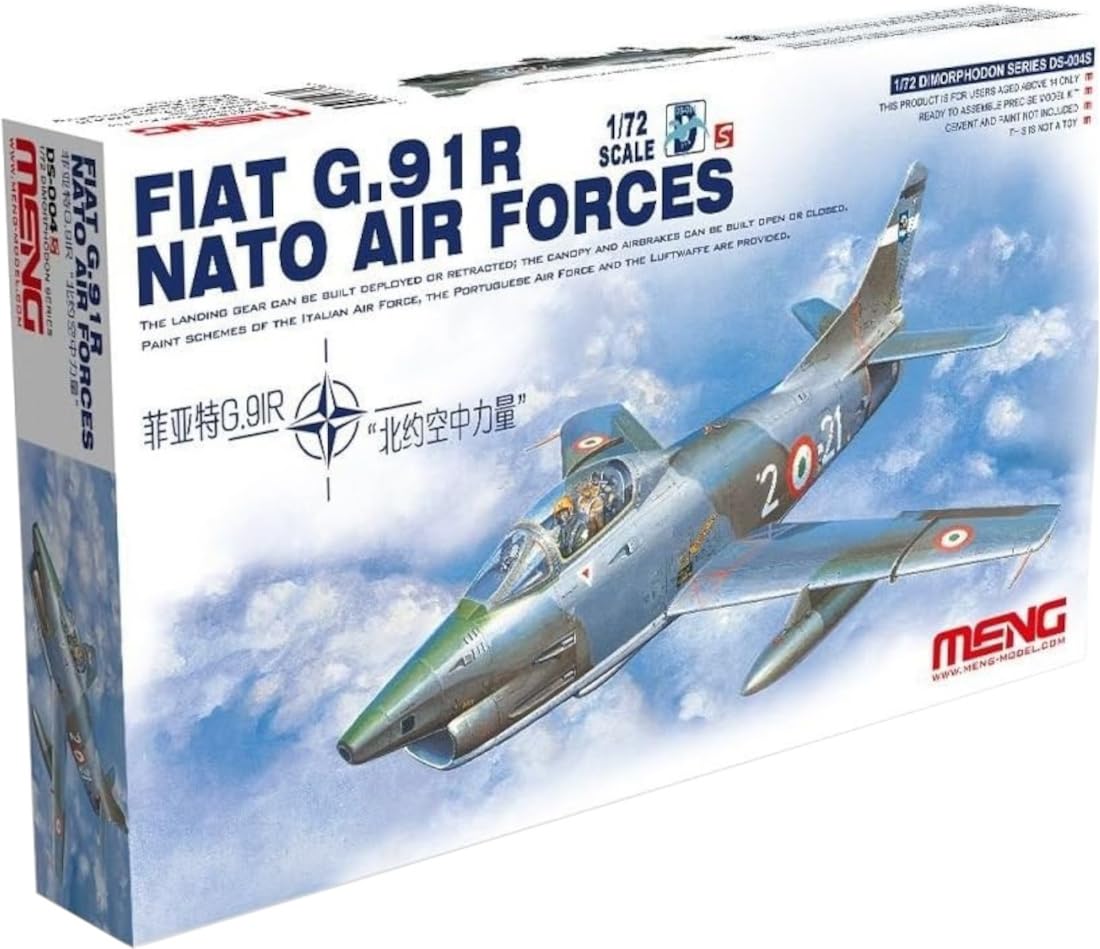 

MENG Mon Model Italy Fiat NATO Air Force Plastic Model 1/72 G.91R MENDS-004S