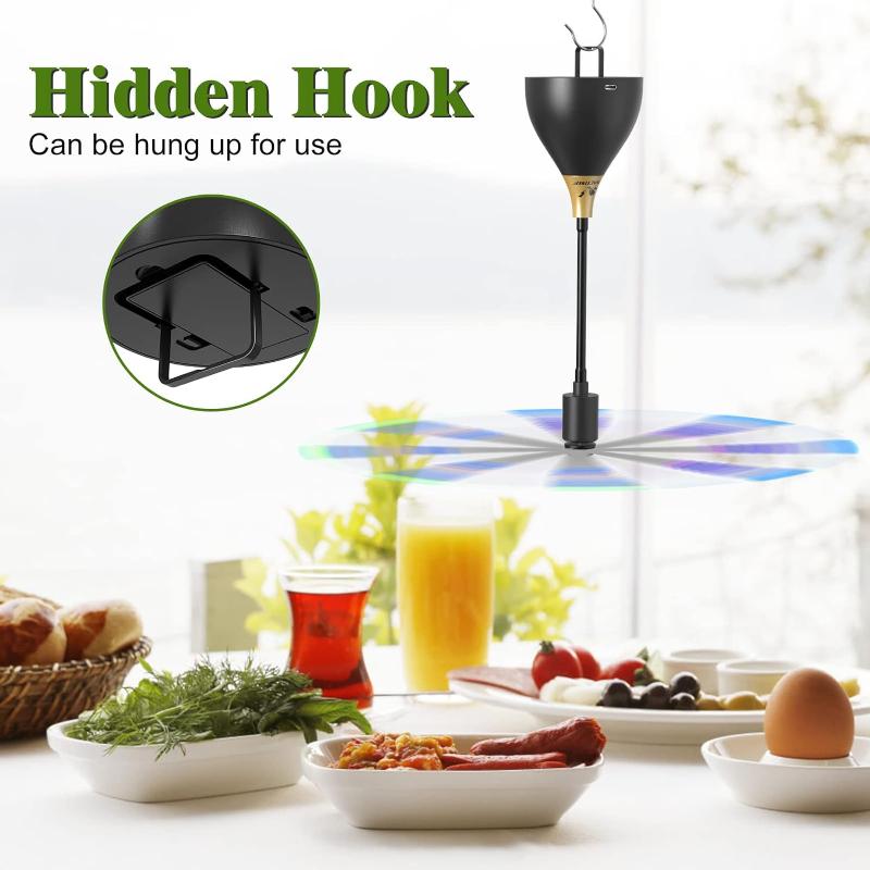 Outdoor Kitchen Fly Repellent Fan Fly Destroyer Food Protector Keep Flies Bugs Away From Food Household Pest Repellent Table Fan