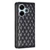 BINFEN COLOR BF Style-16 For Xiaomi Redmi 13 5G/13 4G/Poco M6 4G Case Leather Phone Cover Rhombus Grid