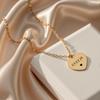Fashionable Stainless Steel Engraving Letters Time Heart-shaped Pendant Necklace for Friends and Lovers Christmas Gift Necklace