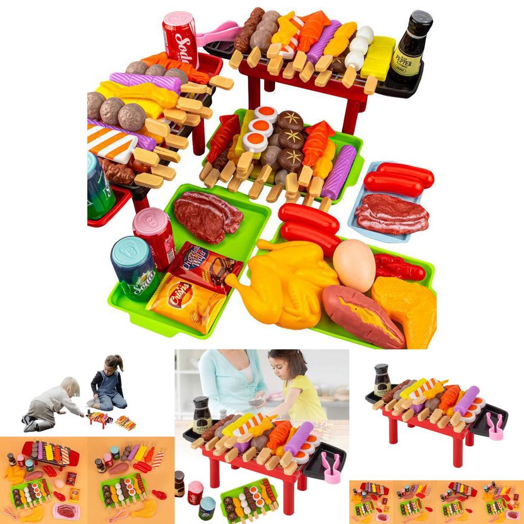 Colorful Barbecue Pretend Play Food Kids Toy Set For Imaginative Kitchen Fun