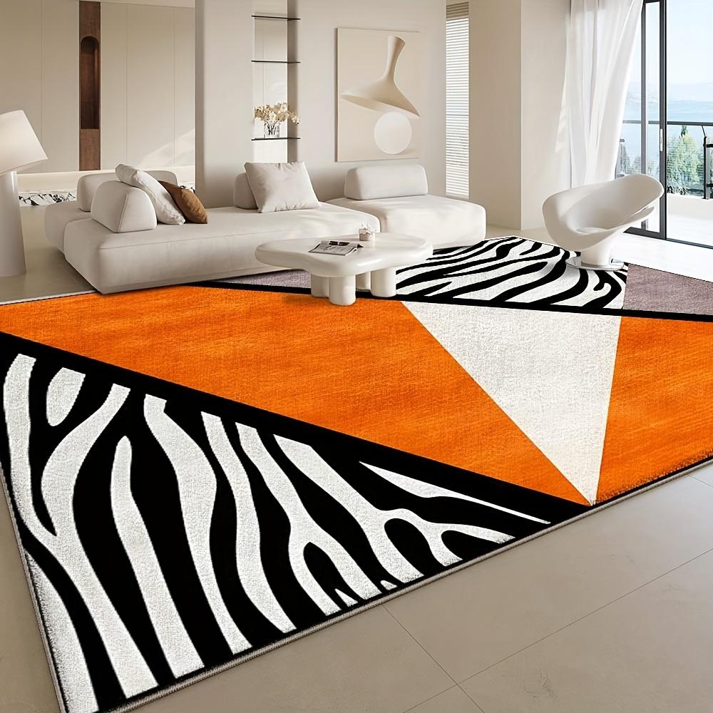 

Large Machine Washable Non Slip Crystal Velvet Mat Dark Plaid Striped Pattern Soft Fluffy Modern Vintage Bedroom Living 50x80cm20x31in