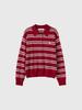 General Idea Multi-Stripe Loose Collar Knit [Red] / Wbe1L05503
