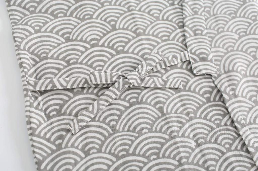 SISOFTLY Gauze Jinbei with Wave Plus Perfect for Day or Haori Style Summer and Fireworks Festival Wear Seigaiha Men's Pattern, Size, Father's