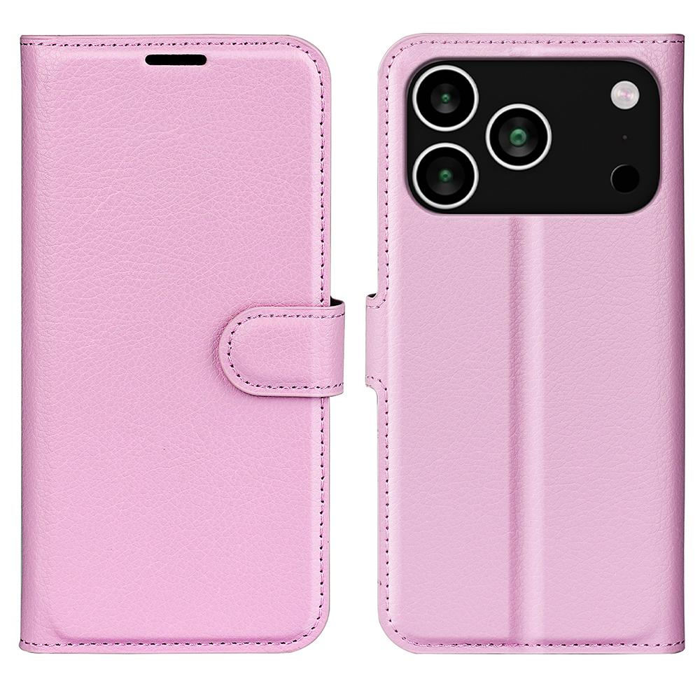 For iPhone 17 Pro Max Wallet Case Litchi Texture Shockproof Leather Flip Stand Phone Cover