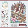JIAMEI Kaleidoscope 1.0+2.0 Series Kawaii 3D Cartoon House Miniature Landscape Stickers DIY Scrapbook Fun Album Stickers