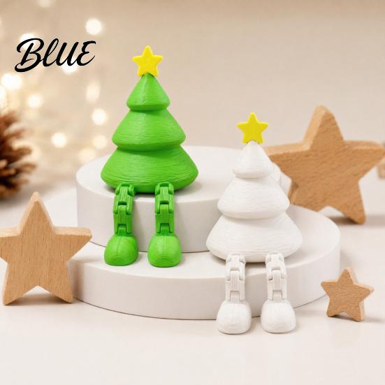 Matte Finish Tree Decor Christmas Figurine with Articulated Legs 3D Printed Xmas One-piece