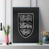 England national football logo Pattern  3pcs 100% Round Full Drill 5D DIY Diamond Painting Embroidery Cross Stitch Rhinestone Décor
