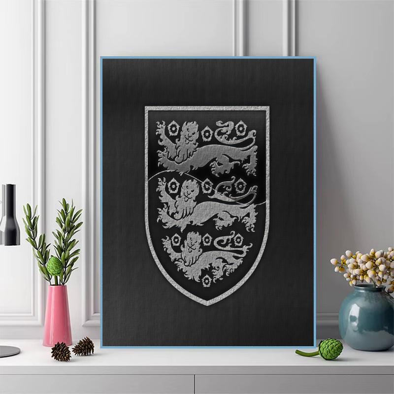 England national football logo Pattern  3pcs 100% Round Full Drill 5D DIY Diamond Painting Embroidery Cross Stitch Rhinestone Décor