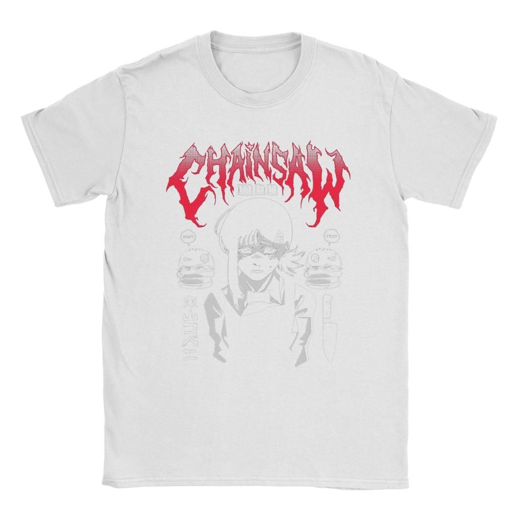 Chainsaw Man Anime Denji Fan Art T-Shirts Men Novelty Cotton Tees Crew Neck Short Sleeve T Shirts Unique Tops