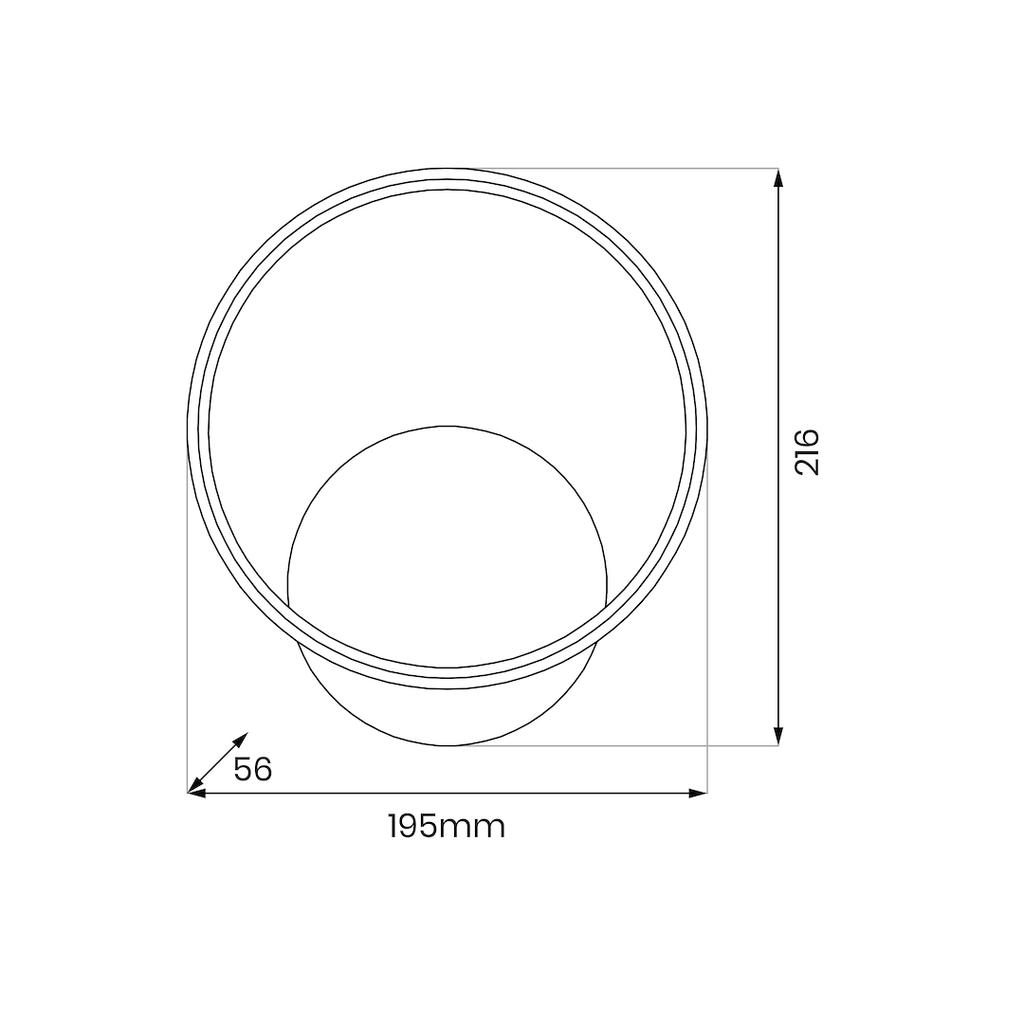 KINKIET HOOP CHROME 7W LED
