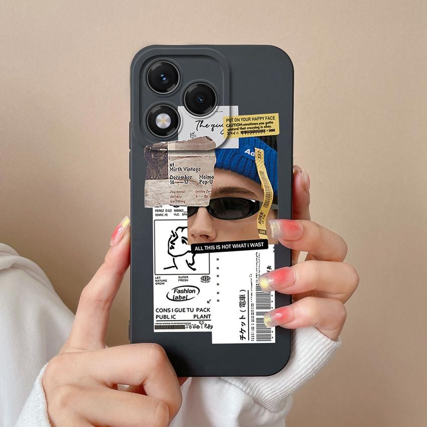 

Для Huawei Honor X60 X5b X6b X7c X8 X8c X9c 400 Lite чехол для телефона модный крутой девчачий узор мягкий жидкий силиконовый противоскользящий чехол для Huawei чехол-бампер Honor X7C