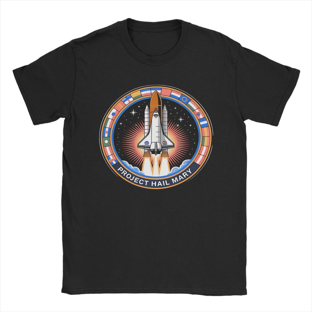 Project Hail Mary Vintage TShirt Unisex Y2K Retro Cotton T Shirts Beach O Neck Hippie Tee Shirt Pattern Plus Size Tops
