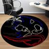 1pc Sonic Neon Sign Office Round Area Rug, Indoor Mat Suitable For Office,Bedroom Living Room Home Decor, Room Deco a0926056