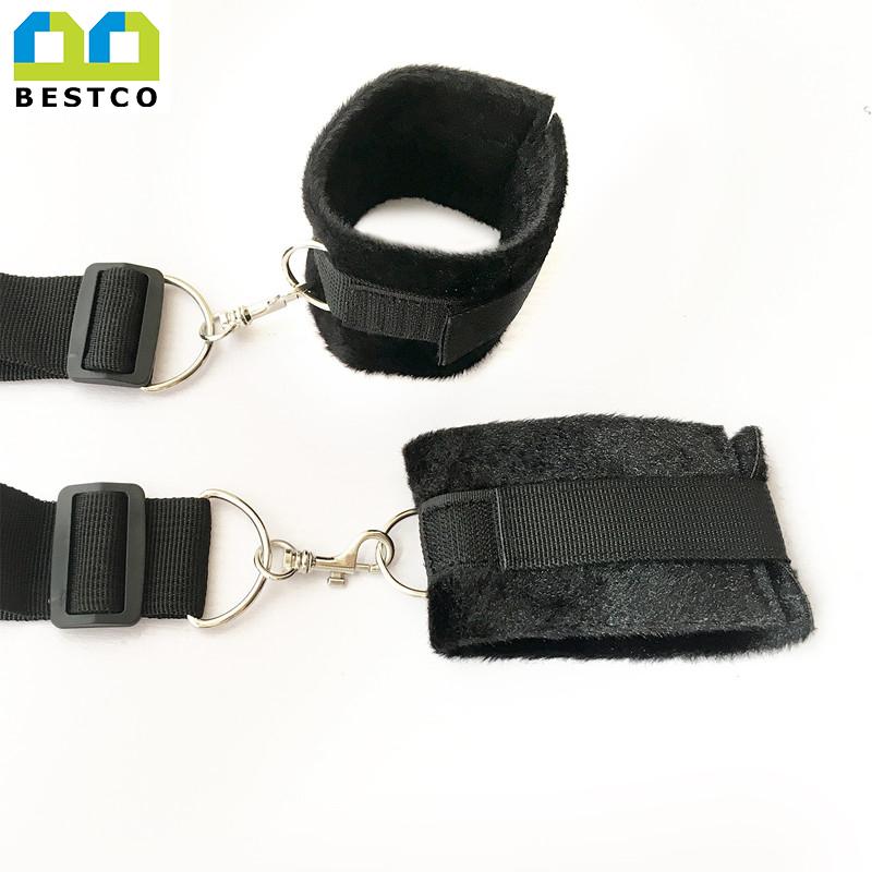 BESTCO 18+ Under Bed Restraints Wrist to Leg Cuffs Slave Fetish BDSM Bondage HandCuffs Adult Sex Toys For Couples Games