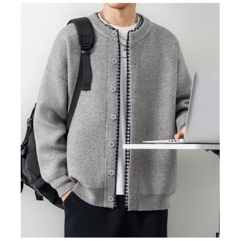 Men's Retro Autumn/Winter Button Cardigan – Trendy High-End Knitwear