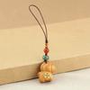 1Pc Car Keychain New Chinese Style Braiding Rope Gift Phone Keychain Creativity Pony Pendant Wood Pendant Coin Decoration