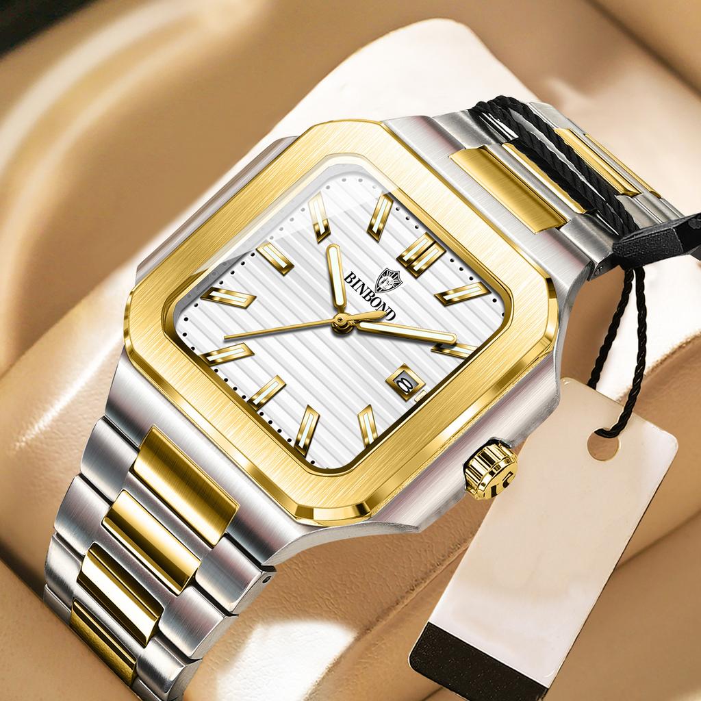 Business Watch Men Stainless Steel Date Waterproof Wristwatch Man Fashion Men Watches Relogio Masculino