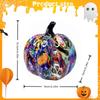 Pumpkin Figurine Halloween Decor Crafts Autumn Harvest Desktop Ornament Miniature for