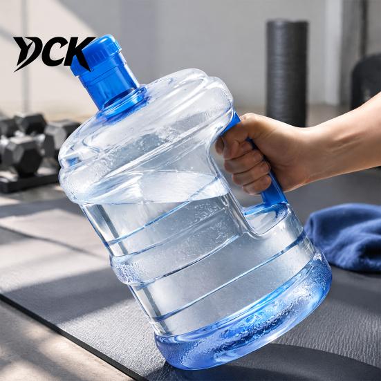 Water Storage for Emergencies Reusable Jug with Easy Grip Handle, Clear PET Refillable Household Liquid Bottle, Portable Container Home Office