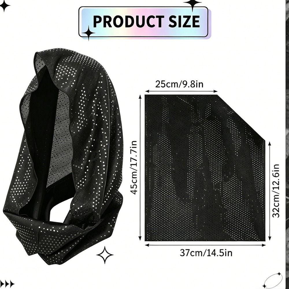 Stylish Head Scarf Multi-Functional Scarves Shawl Wraps Stylish Sequin Rave Hood Unisex