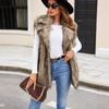 Women's Imitation Fur Suit Collar Vest Imitation Fox Fur Vest Plush Long Hair Vest
