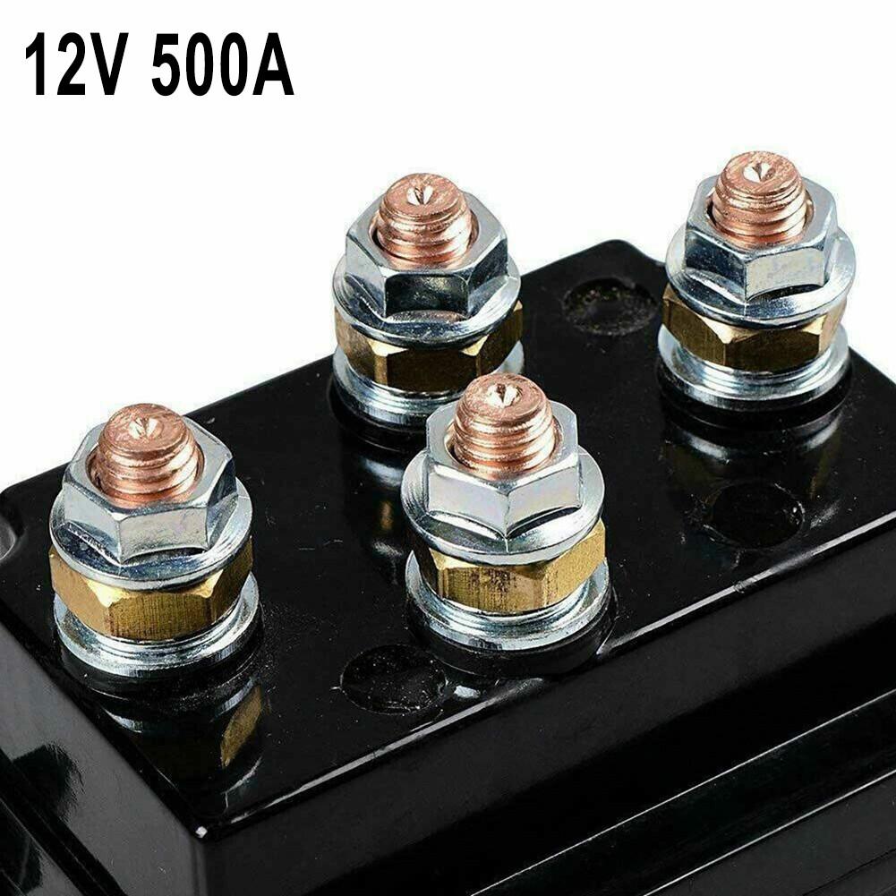 Contactor 12V 500A Releu solenoid de control troliu Recuperare la distanță fără fir dublă