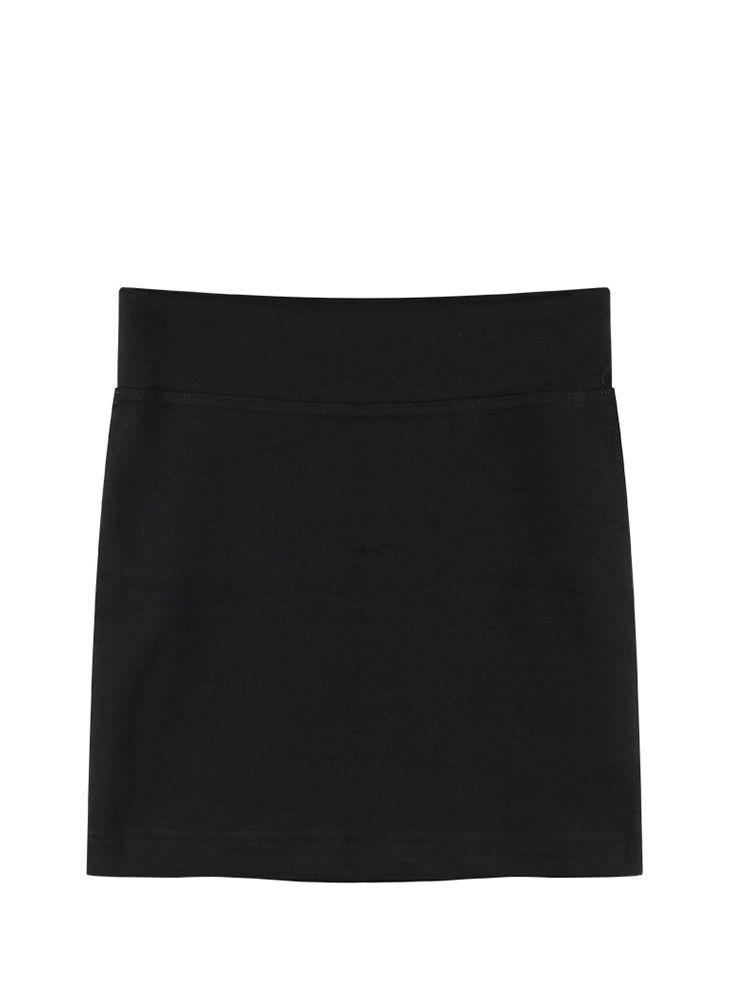 2025 Černá mini sukně s vysokým pasem - Dámská sexy elastická sukně přes boky