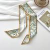New luxury Brand Model Small Silk Scarf Women Hair Band Bag Handbag Handle Ribbon Scarf Band Neck Scarves Neckerchief