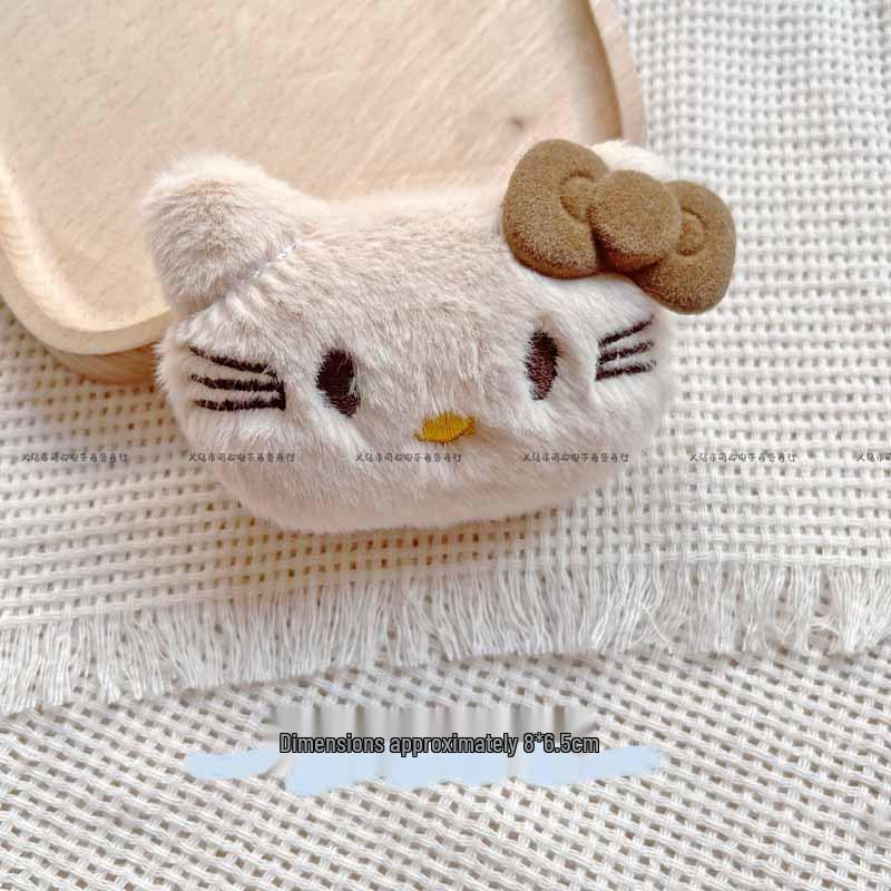 Hello Kitty Plush Accessories: DIY Doll, Cat Head Brooch, Pendant, Bag, Scarf, and Shoe Decorations.
