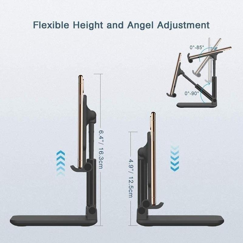 Metal Desktop Tablet Holder Table Cell Foldable Extend Support Desk Mobile Adjustable Phone Holder Stand