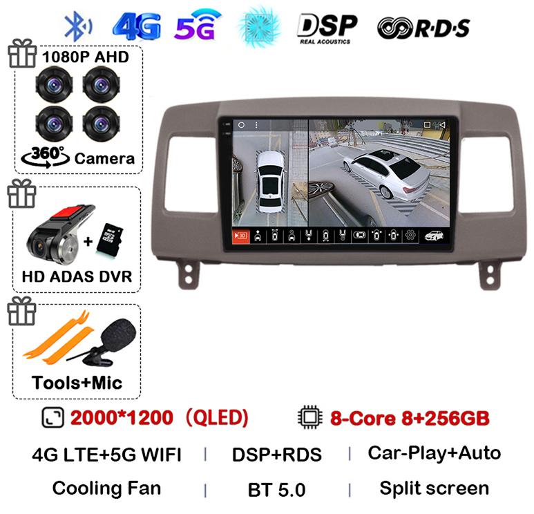 Android 14 Carplay Auto Car Radio For Toyota Mark II 9 X110 2000-2007 Multimedia GPS Navigation Video Player Stereo 2din 2 DIN