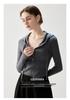 Women's Elegant Ribbed Cashmere Pullover - Slim Fit, Hooded, Solid Color, Autumn 2026 Collection.