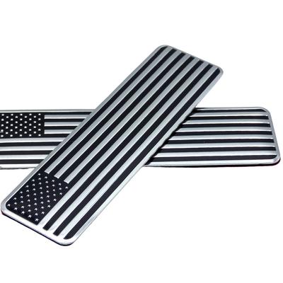 2Pcs Car Truck 3D Metal USA Flag Sticker American Decal Body Emblem Accessories