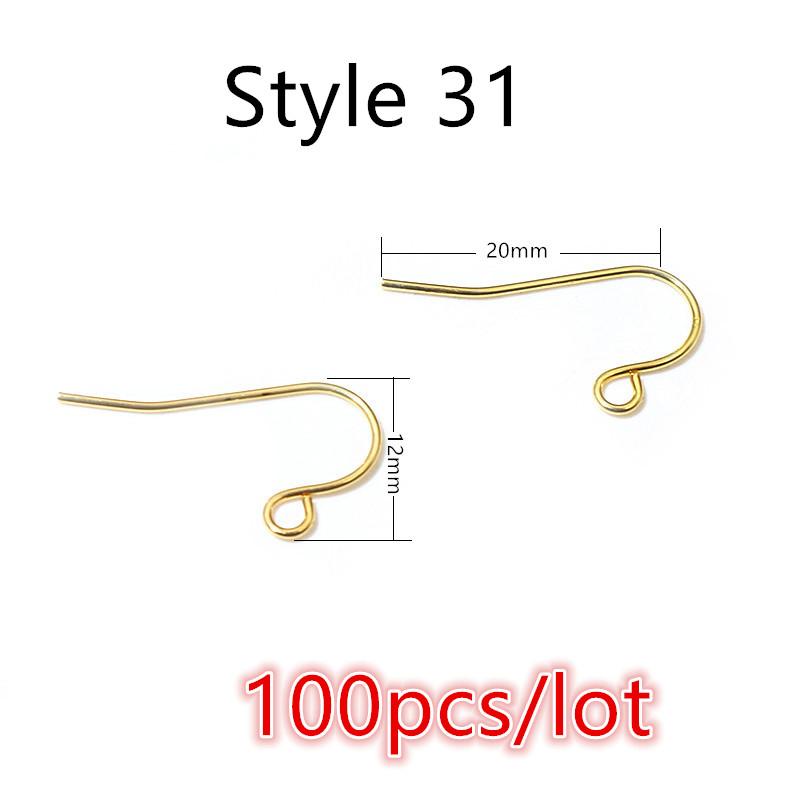  20x17mm Multi Styles Stainless steel DIY Earring Findings Clasps Hooks Jewelry Making Accessories Earwire