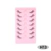 Cross-Border Cat-Eye Clear Band False Eyelashes - Natural, Dense, Half-Length with Extended Eye Tail