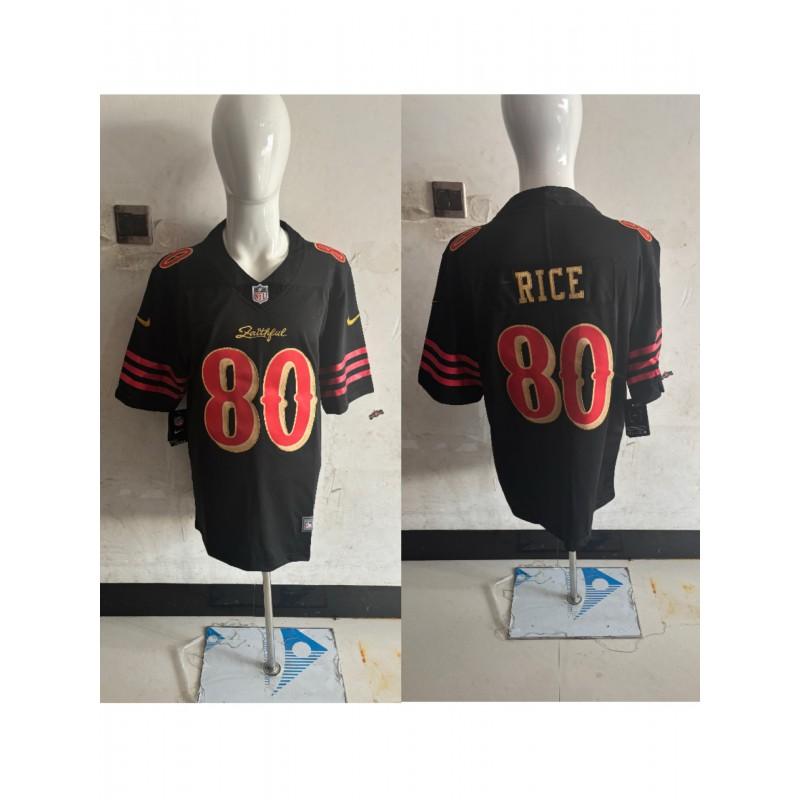 Mens NFL San Francisco 49ers Embroidered Football Jersey Short Sleeve Sport T-Shirt Fans Casual Wear
